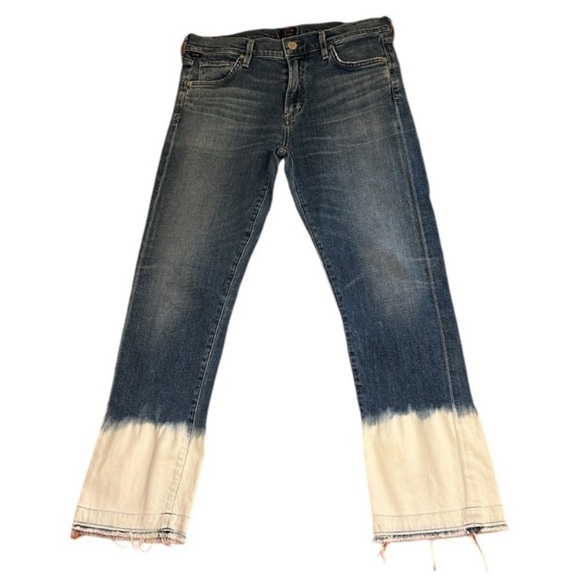CITIZENS OF HUMANITY Agnes Crop Mid
Rise Slim Straight dark wash Jeans, size 26 - Picture 12 of 12